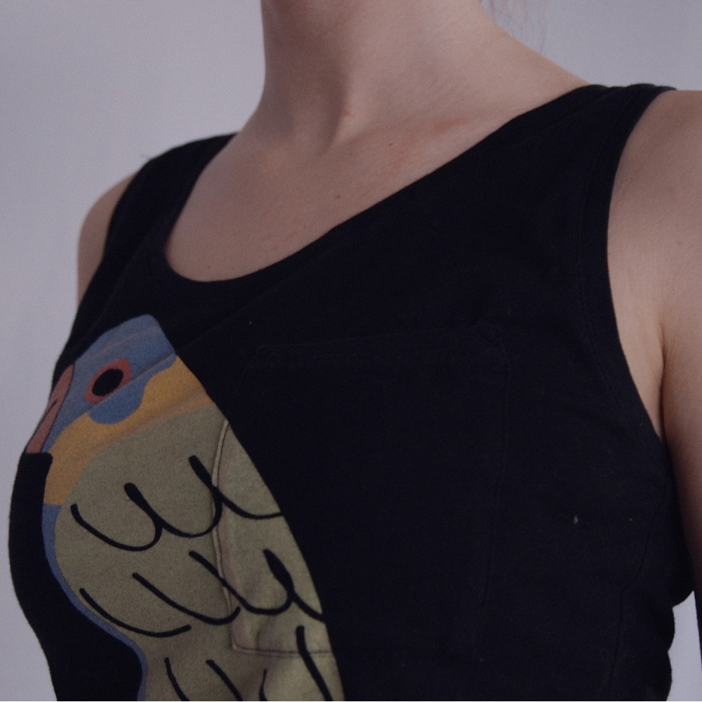 Parrot Bird Graphic Print Tank Top T - Picture 5 of 7